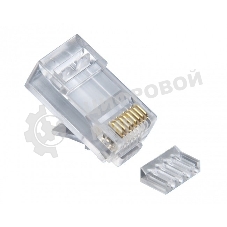 Вилка RJ-45 (8P8C) PLUG5UP-INSERT универсальная cat.5e со вставкой, контакты 30 микродюймов