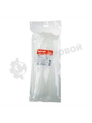 Хомут-стяжка кабельная нейлоновая Rexant 300 x7,6 мм, белая, упаковка 100 шт.