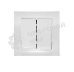 Выключатель 2-кл. СП Бриллиант 10А IP20 белый Universal 7947403