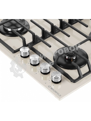 Газовая варочная панель Maunfeld EGHG.64.6CBG/G, 4 конфорки, закаленное стекло, бежевый