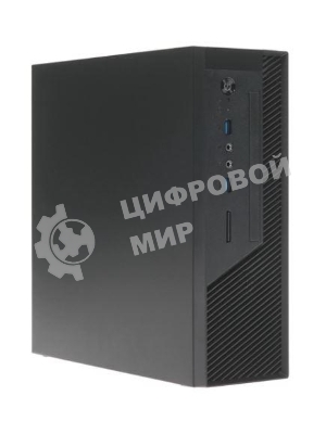 Компьютерный корпус с блоком питания 250Вт. Сase Foxline mITX 250W TFX, 2xUSB 3.0, черный Trim, powercord