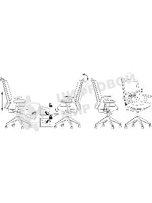 Кресло Бюрократ MC-611NL черный, сетка