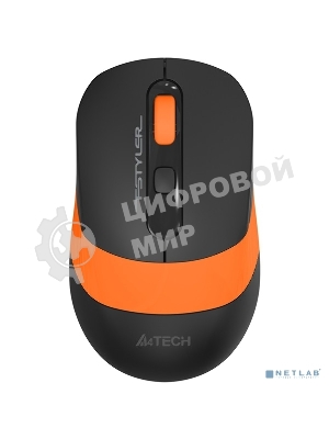 Комплект клавиатура+мышь A4Tech FStyler FG1010 беспроводной, USB, 2000 DPI, чёрный/оранжевый