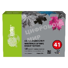 Чернила Cactus CS-GI41PGbK/C/M/Y голубой/пурпурный/желтый/черный350мл для Canon PIXMA G1420/G2420/G2460/G3420/G3460