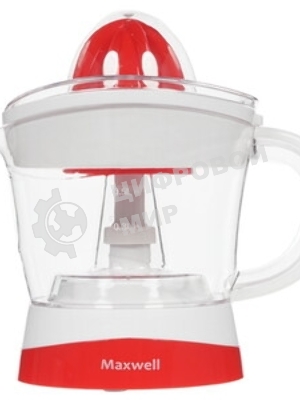 Соковыжималка Maxwell MW-1109(W) белый/красный, цитрусовая, 25 Вт, 700 мл, механическое