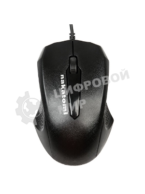 Мышь проводная Nakatomi MON-07U черный, 800 dpi, USB, кнопки - 3