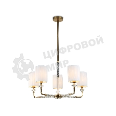Люстра Ambrella light LH71500/5 BS/FR латунь/белый матовый E14*5 max 40W D680*640