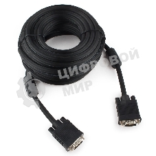 Кабель Gembird/Cablexpert VGA Premium, 15M/15M, 10м, черный, тройной экран, феррит.кольца