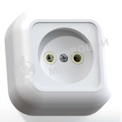 Розетка Кунцево-Электро 1-м ОП Валентина 10А IP20 РА10-266 белый