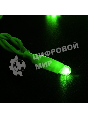 Гирлянда Neon-night Нить 10м, с эффектом мерцания, белый ПВХ, 24В, зеленый