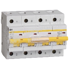 Выключатель автоматический модульный 4п C 100А 10кА ВА47-100 IEK MVA40-4-100-C