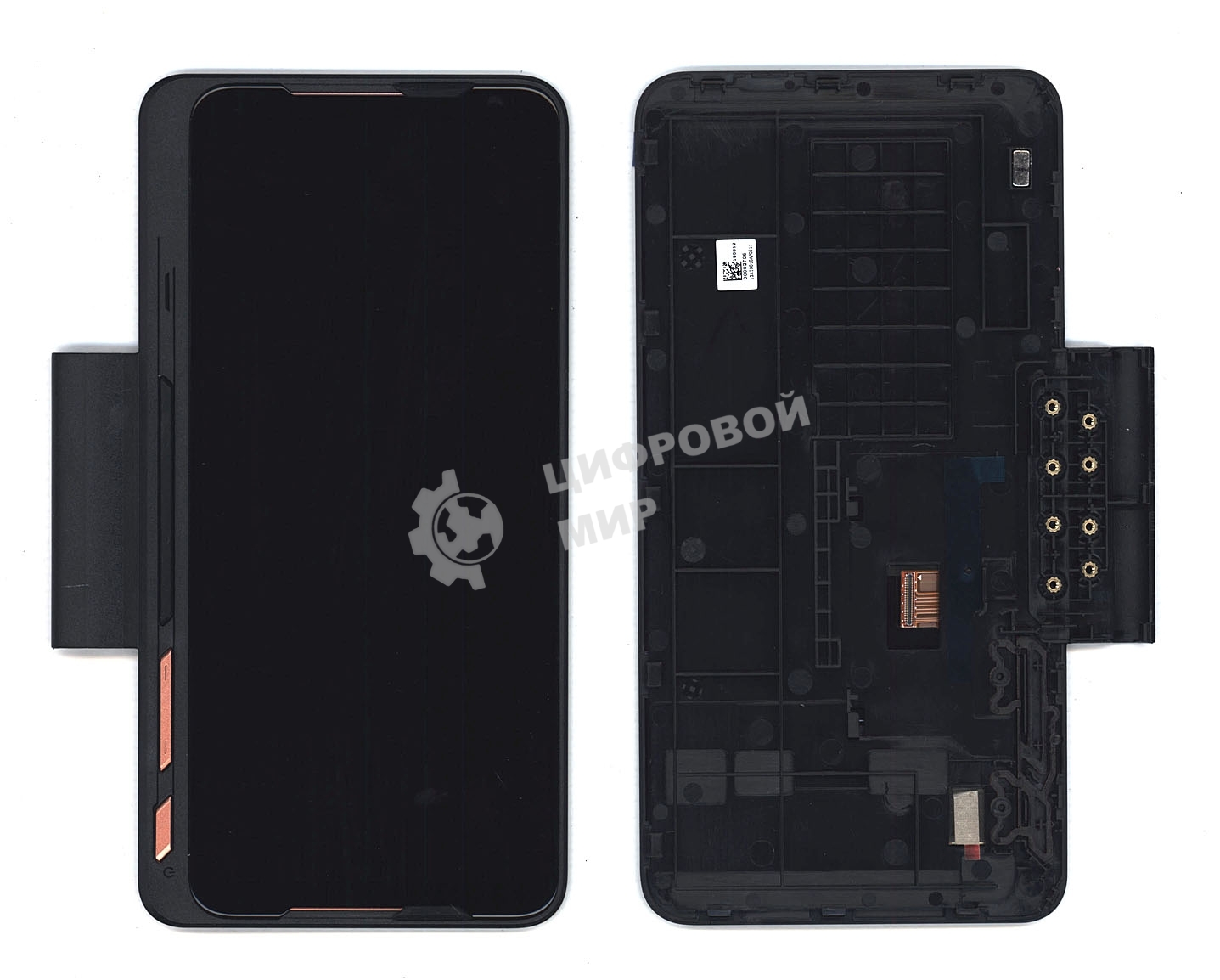 Дисплей для Asus ZS660KLS черный с рамкой