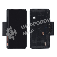 Дисплей для Asus ZS660KLS черный с рамкой