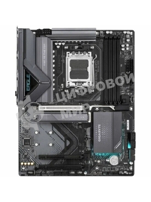 Материнская плата Gigabyte X870 EAGLE WIFI7, AM5, AMD X870, 4xDDR5, 4xSATA, 3xM.2, 1xPCI-E 5.0 x16, 2xPCI-E 3.0 x1, 1xHDMI, 1xUSB-C (DP), 1x 2.5Gb LAN, 4xUSB-A 2.0, 3xUSB-A 3.2 Gen 1, 1xUSB-A 3.2 Gen 2, 2xUSB-C 3.2 Gen 2 (USB4), 3x3.5 мм, 7.1, ATX