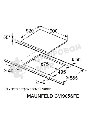Индукционная варочная панель Maunfeld CVI905SFLGR
