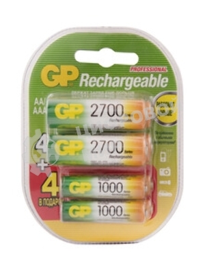 Аккумулятор GP 270AAHC АА+100AAAHC AAA NiMH 2650mAh (4шт)