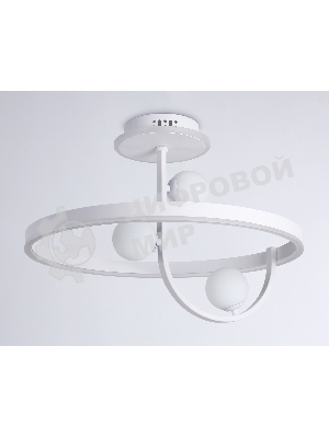 Потолочный светодиодный светильник Ambrella light FL66261/1+3 WH белый 56W 3000K-6400K+G9/3 D500*358 (ПДУ ИК)