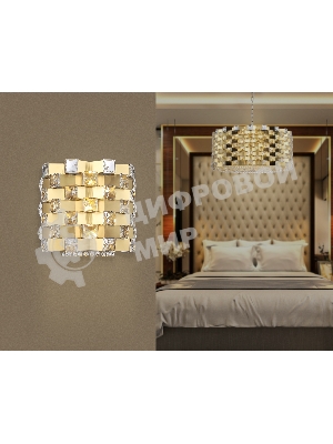 Настенный светильник Ambrella light LH41014/2 BS/CL латунь/прозрачный E14*2 max 40W 300*190*270