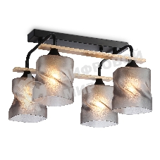 Светильник Ambrella light TR3033249/4 BK/WD черный/дерево E27/4 max 60W 340*340*245