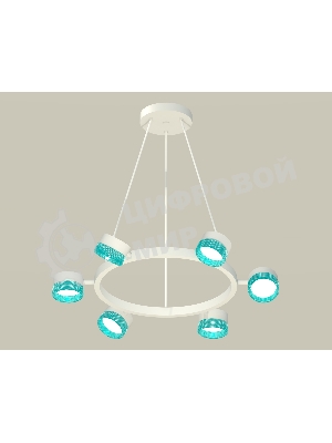 Светильник Ambrella light XB9191251/6 SWH/BL белый песок/голубой GX53 (C9191, N8488)