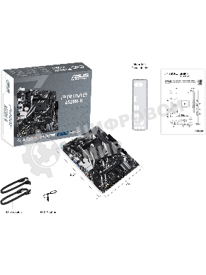 Материнская плата ASUS PRIME A520M-R, AM4, AMD A520, 2xDDR4, 4xSATA, 1xM.2, 1xPCIe 3.0 x16, HDMI, 1x1Gb LAN, 3x3.5 мм, 7.1, microATX
