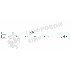 Хомут-стяжка кабельная нейлоновая Rexant 300 x7,6 мм, белая, упаковка 100 шт.