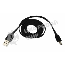 Кабель Rexant USB кабель универсальный microUSB шнур плоский 1М черный