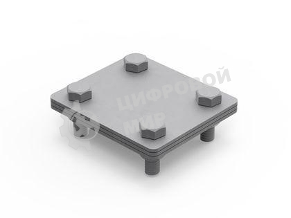 Соединитель полоса-полоса 25-40мм с разделит. пластиной 80х70мм ДКС NG3105