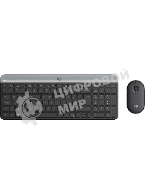 Комплект клавиатура + мышь Logitech MK470 Slim Wireless Keyboard and Mouse ComboGRAPHITE