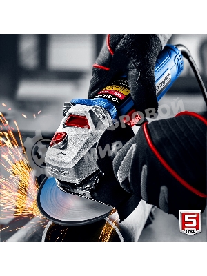 Угловая шлифовальная машина Зубр 125 мм, 1500 Вт, регулировка оборотов, серия Профессионал.