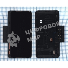 Дисплей для Asus ZS660KLS черный с рамкой