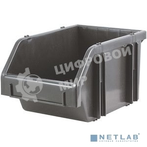 Лоток для крепежа пластиковый черный FIT РОС 125х150х230 мм 65694
