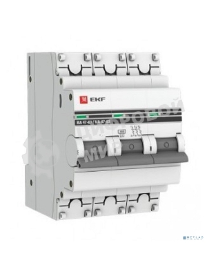 Выключатель автоматический EKF mcb4763-3-16C-pro 3P 16А (C) 4,5kA ВА 47-63 EKF PROxima