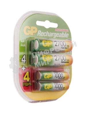 Аккумулятор GP 270AAHC АА+100AAAHC AAA NiMH 2650mAh (4шт)