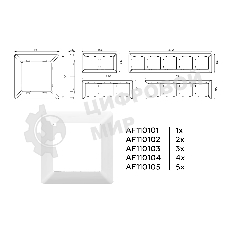 Рамка ALFA Line (Белый глянец) 2-ая AF110102