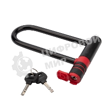 Замок-скоба U-образазный 15х21 см черный