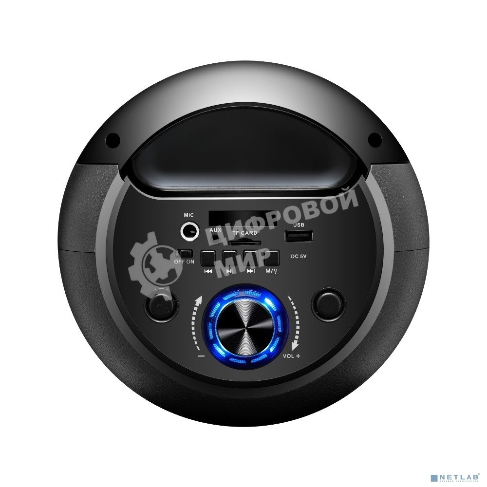 Акустическая система Ginzzu GM-210 Midi RGB/BT/USB/TF/FM/ДУ черный