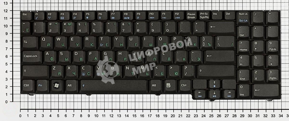 Клавиатура для ноутбука Asus M50 M70 X70 X71 G50 черная