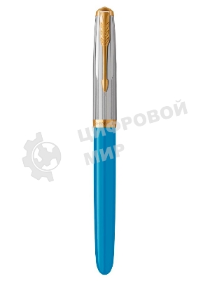 Ручка перьевая Parker 51 Premium (CW2169078) Turquoise GT, F, сталь нержавеющая, подарочная коробка