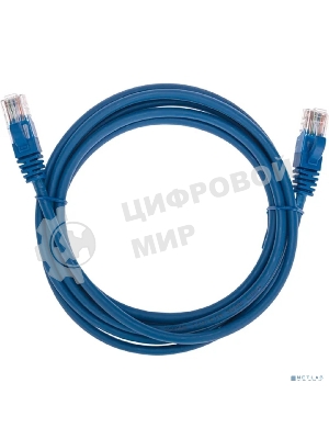 Патч-корд U/UTP Rexant cat.5e, RJ45-RJ45, 26AWG, ZH нг(А)-HF, синий, 2 м
