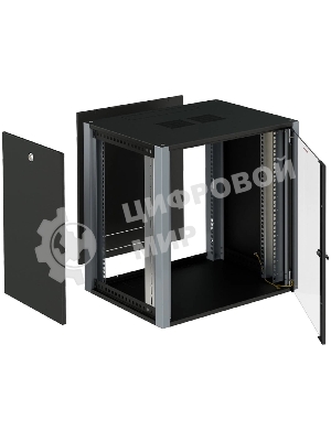 Шкаф коммутационный Sysmatrix (WP 6312.910) настенный 12U 600x350 мм пер. дв. стекл 2 бок. пан. 60 кг черный 20 кг IP20