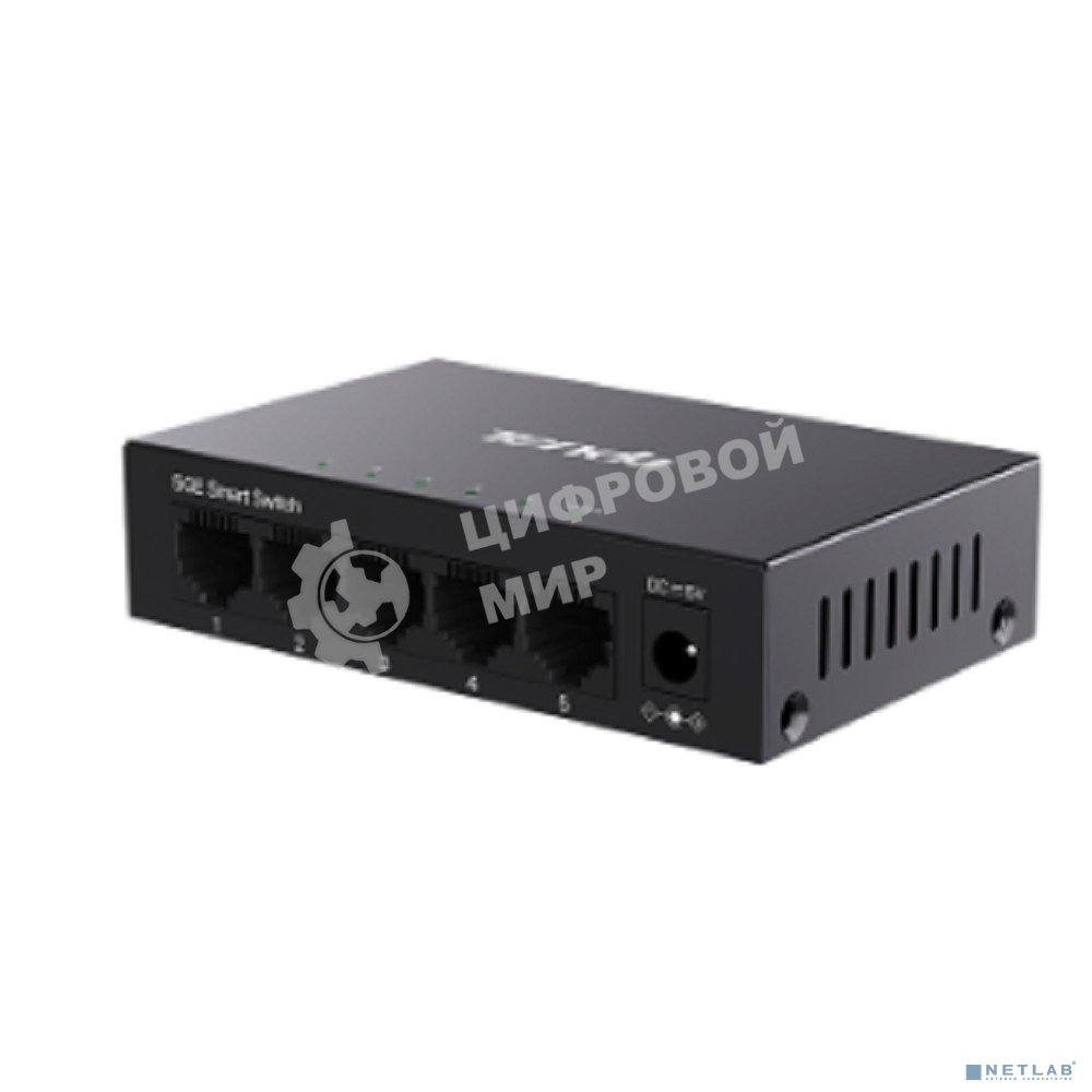 Коммутатор облачный управляемый Tenda TEG2205D 5x1 Гбит/с, настольный, металлический корпус