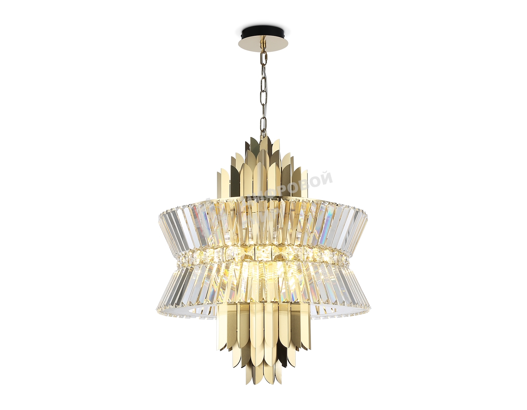 Люстра Ambrella light LH41017/12 BS/CL латунь/прозрачный E14*12 max 40W D560*660