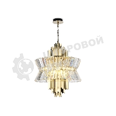 Люстра Ambrella light LH41017/12 BS/CL латунь/прозрачный E14*12 max 40W D560*660