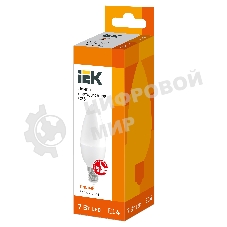 Лампа cветодиодная IEK LLE-C35-7-230-30-E14 ECO C35 свеча 7Вт 230В 3000К E14