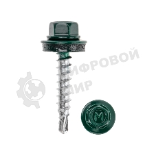 Саморез кровельный Kranz 4,8х29, окрашенный RAL 6005, короб (250 шт/уп)