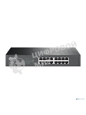 Коммутатор сетевой TP-Link SMB TL-SG1016DE 16-Port Gigabit Easy Smart Switch, 16 10/100/1000Mbps RJ45 ports, MTU/Port/Tag-based VLAN, QoS, IGMP Snooping