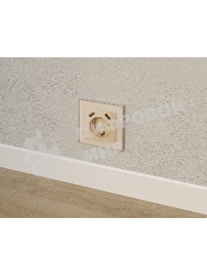 Комплект механизма электрической розетки ALFA Шампань 2USB A+A 18W (быстрая зарядка) с/з QUANT (AP6090, VM155) MA609010