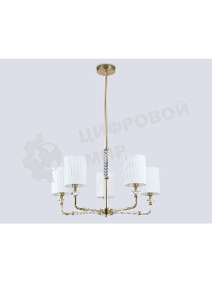 Люстра Ambrella light LH71500/5 BS/FR латунь/белый матовый E14*5 max 40W D680*640