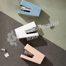 Степлер мини Deli ENS083WHITE ENS083 Linfini N10 24/6 (15листов) белый 15скоб металл/пластик блистер